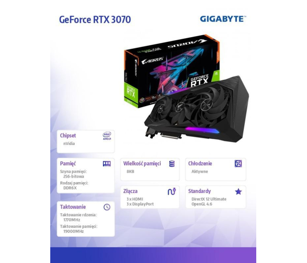 Gigabyte GeForce RTX 3070 Ti AORUS MASTER LHR 8GB GDDRX6 - 659844 - zdjęcie 11